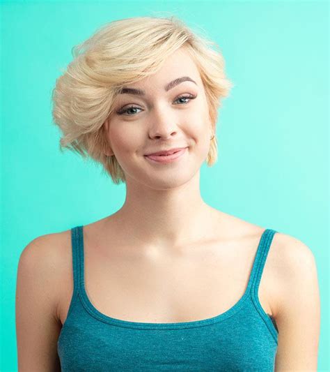 nude blonde short hair|short